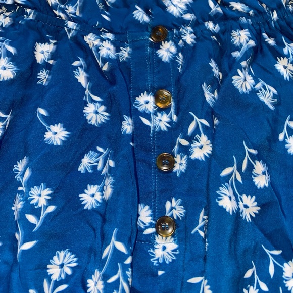 🆕Kate Spade Blue Floral Off The Shoulder Romper - Picture 7 of 11